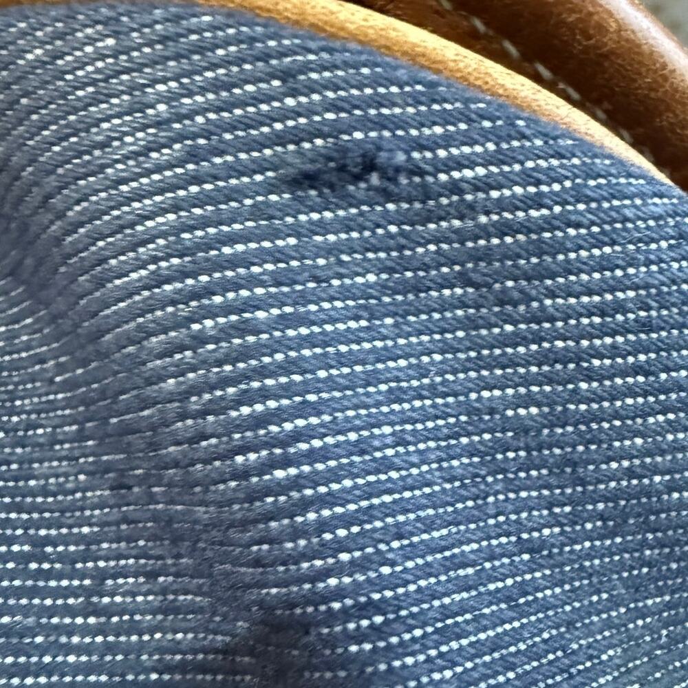 RARE y2k COACH Vintage Denim Suede Striped Crossbody  Shoulder Bag - Picture 13 of 13